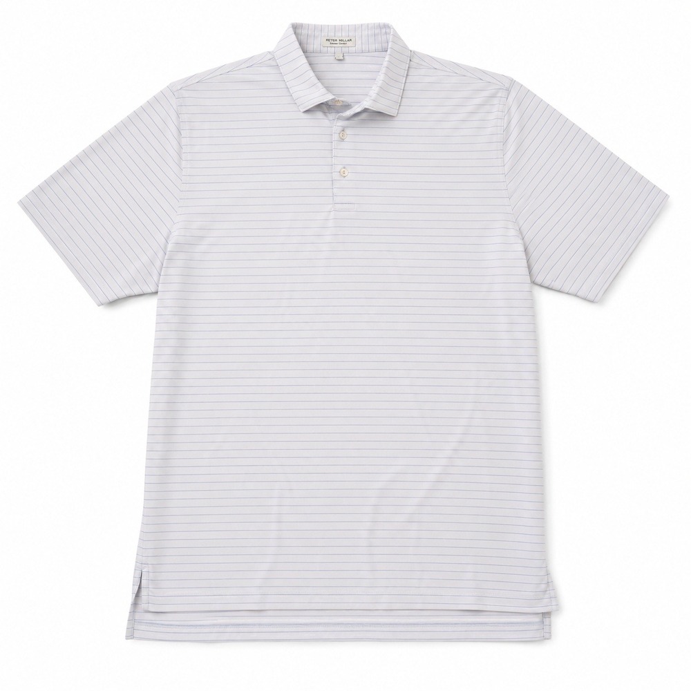 Peter Millar Polo Shirt Mens XL Blue Striped Excellent Summer Comfort Golf Top